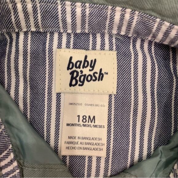 Baby b’Gosh Sage Green Button Down Light Jacket - Picture 6 of 10